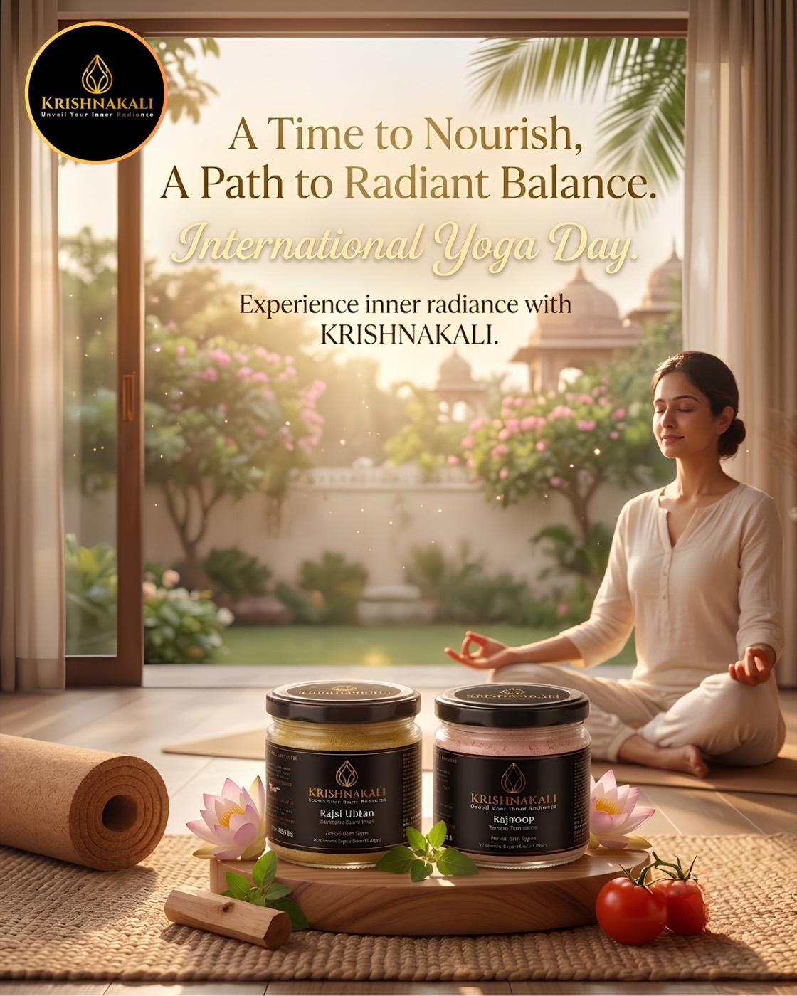 Krishnakali jars in a serene setting